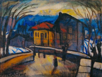 Swiss Village Street by Arthur Segal